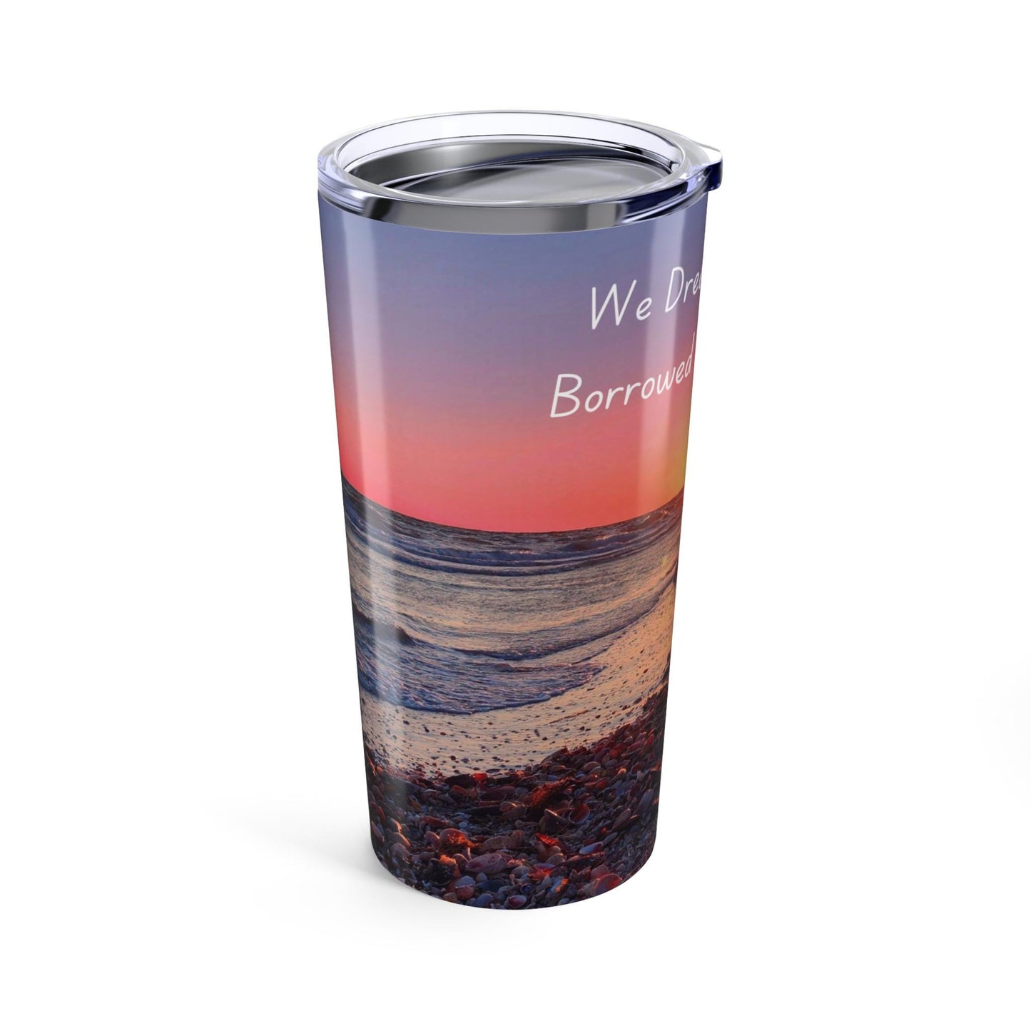 Beach Sunset Tumbler, Custom Insulated Cup, 20oz Travel Mug, Personalized Drink Holder, Summer Gift Idea