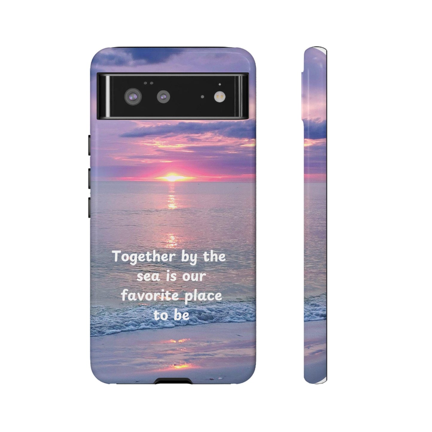 Sunset Beach Personalized Tough Case, Custom Phone Case, Protective Phone Cover, Ocean Lover Gift, Summer Sunset Phone Accessory