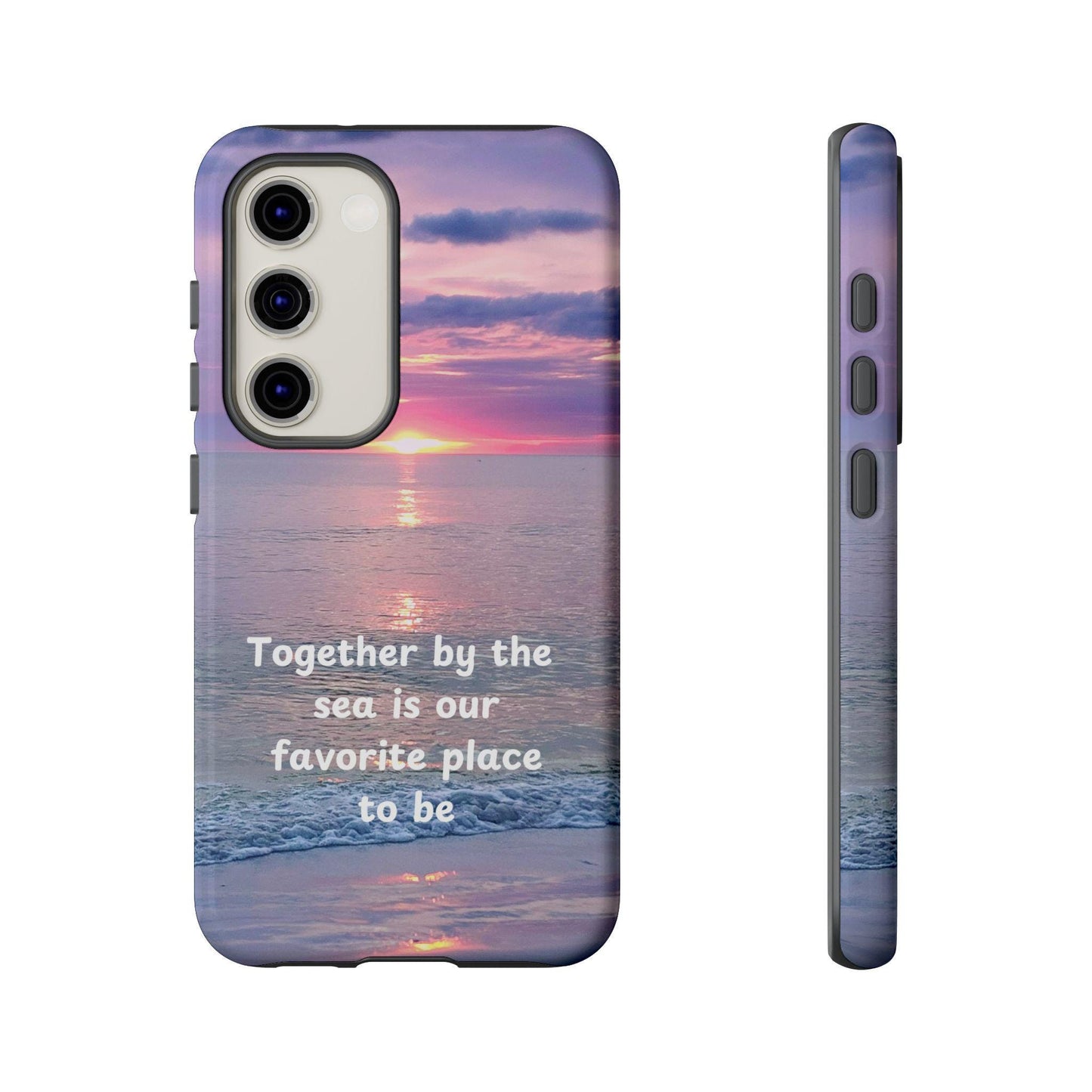 Sunset Beach Personalized Tough Case, Custom Phone Case, Protective Phone Cover, Ocean Lover Gift, Summer Sunset Phone Accessory