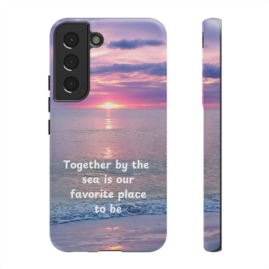 Sunset Beach Personalized Tough Case, Custom Phone Case, Protective Phone Cover, Ocean Lover Gift, Summer Sunset Phone Accessory
