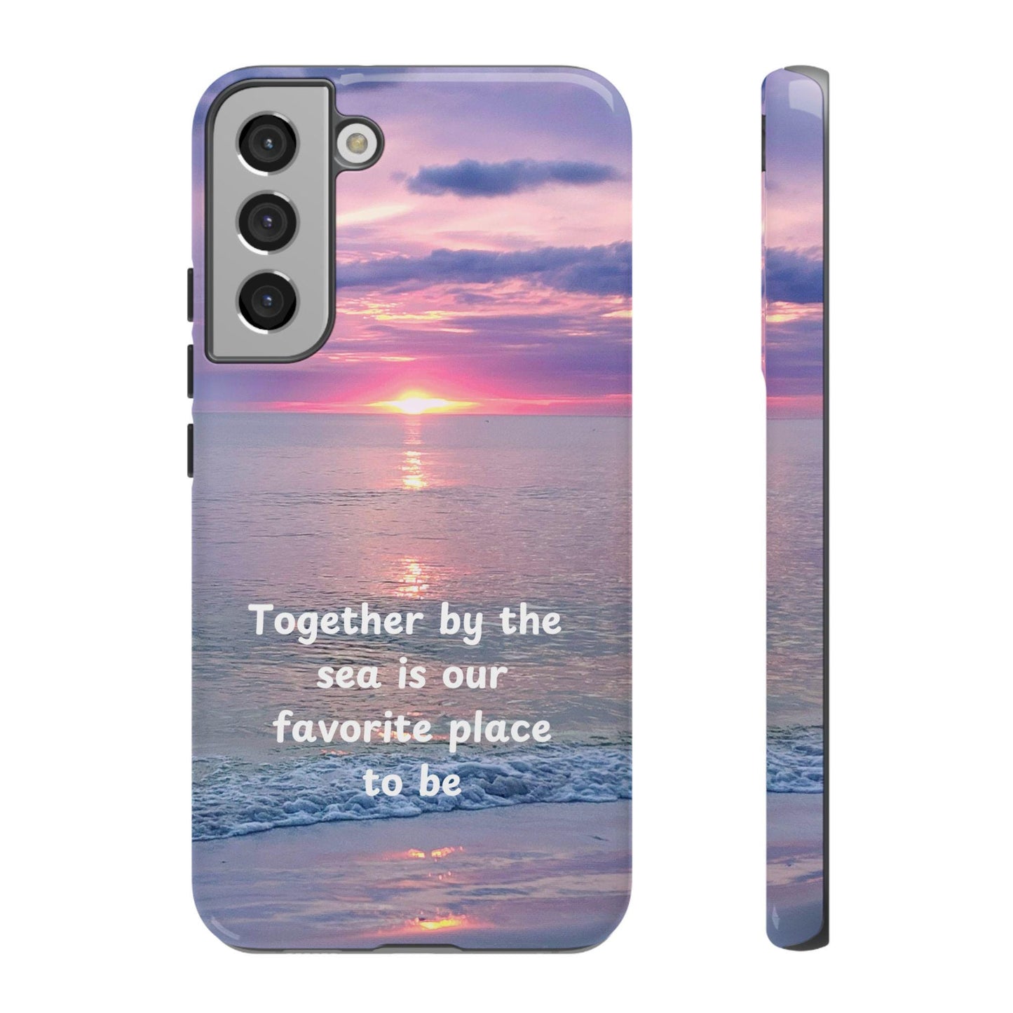 Sunset Beach Personalized Tough Case, Custom Phone Case, Protective Phone Cover, Ocean Lover Gift, Summer Sunset Phone Accessory